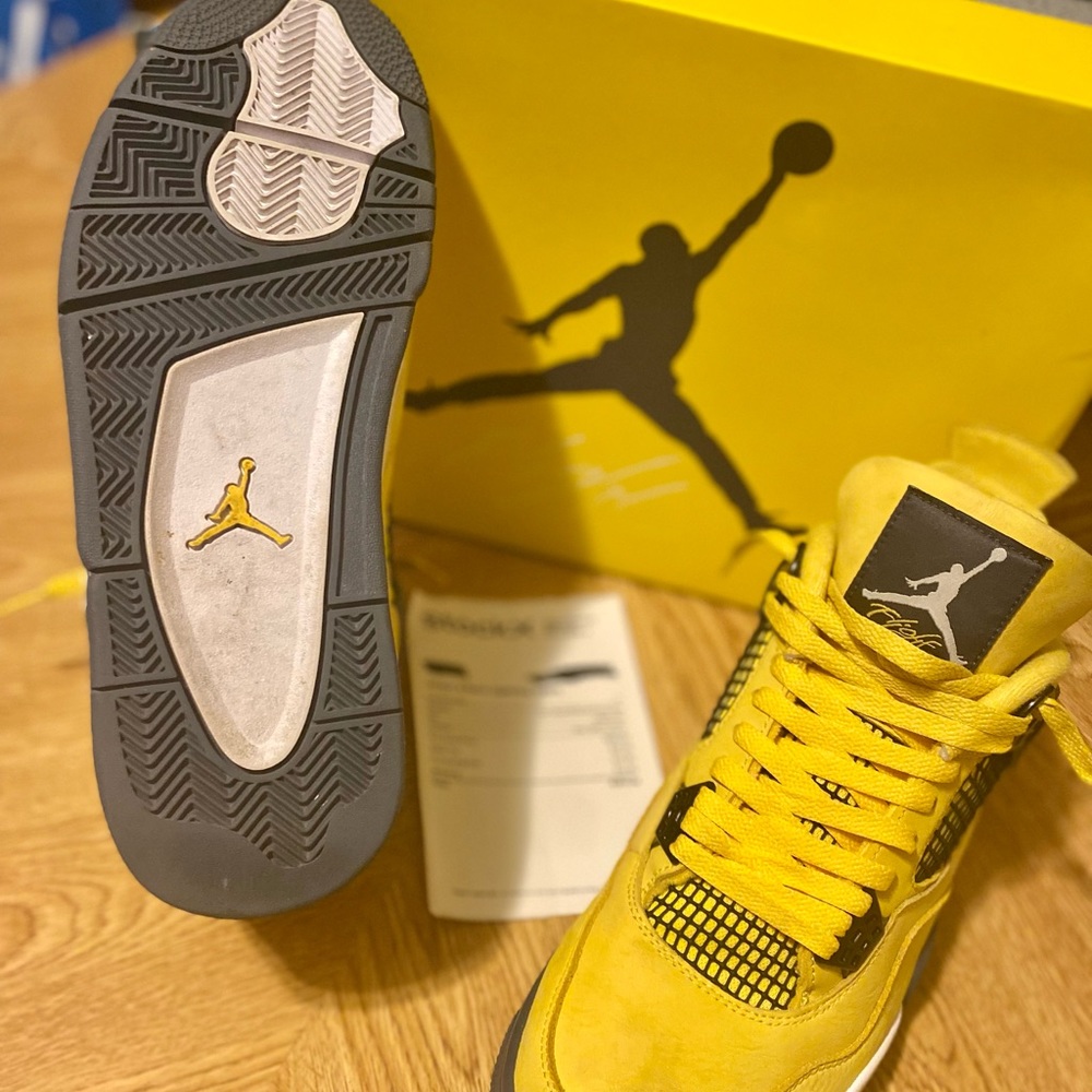 Jordan Retro 4 Yellow Lightning men’s 11